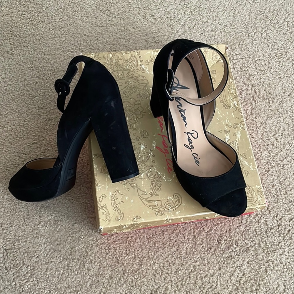American Rag peep toe heels.